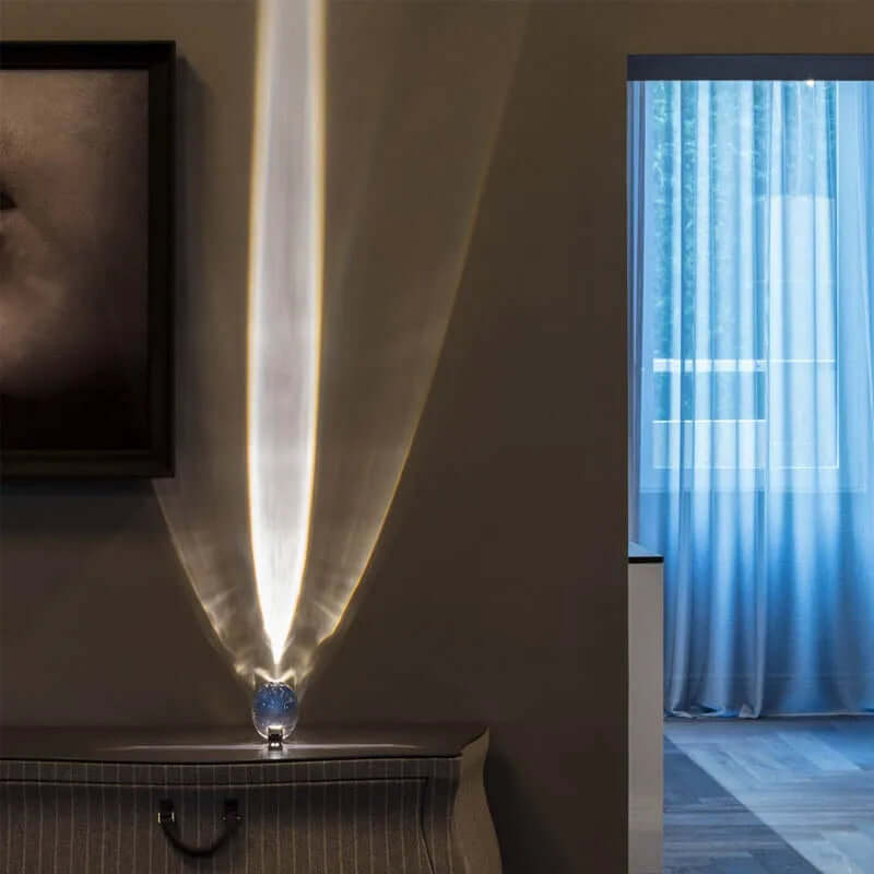 Nightstand Lamp with Star Projector – Crystal Design for Bedroom Decor