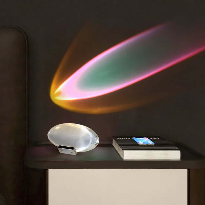 Nightstand Lamp with Star Projector – Crystal Design for Bedroom Decor
