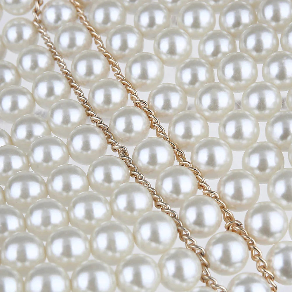 Body Chain Jewelry – Pearl Body Harness for Festivals and Parties