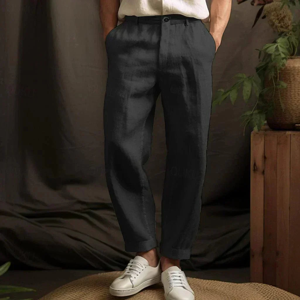 Linen Trousers Men – Casual Lightweight Pants for Summer