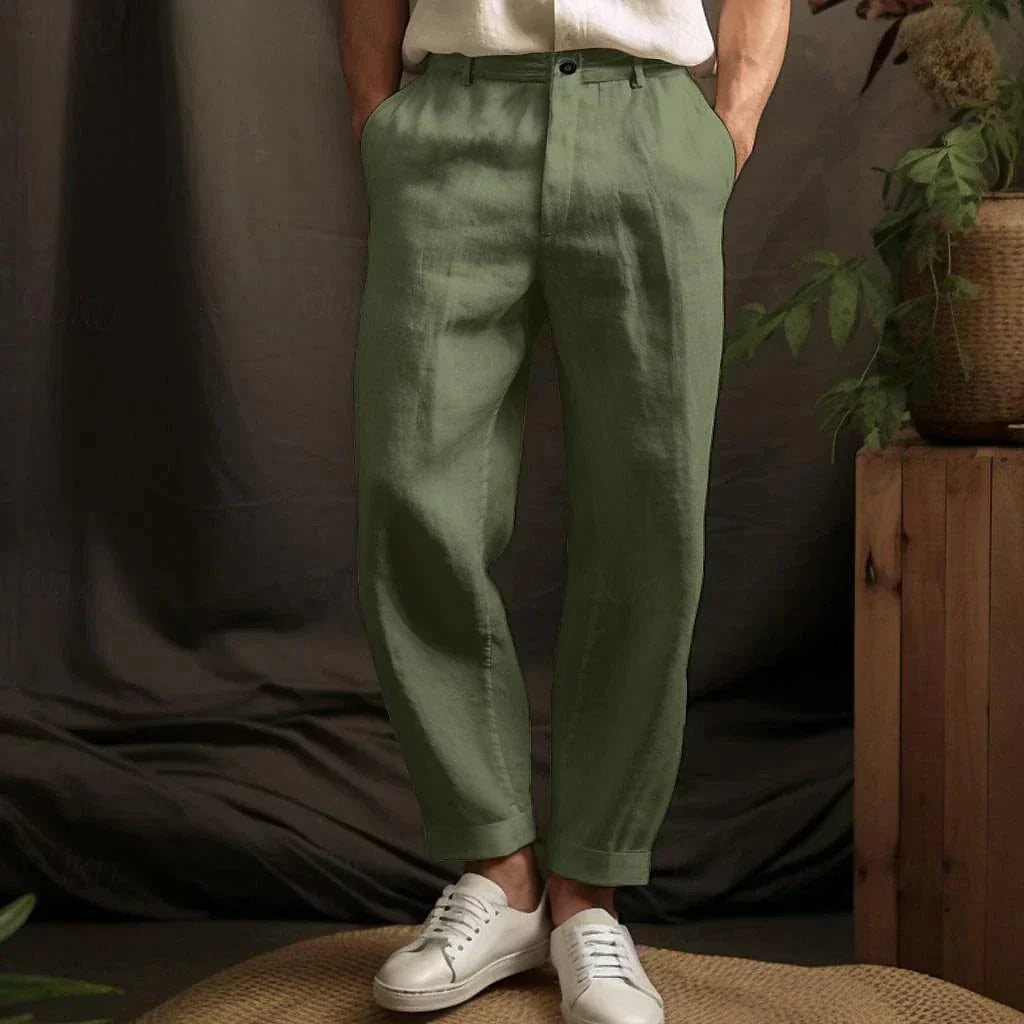 Linen Trousers Men – Casual Lightweight Pants for Summer