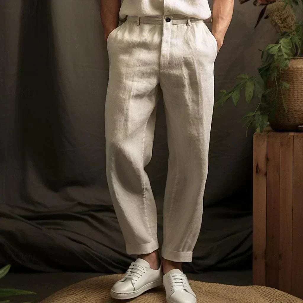 Linen Trousers Men – Casual Lightweight Pants for Summer
