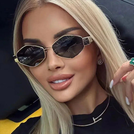 Hexagon Sunglasses Trendy – Stylish UV Protection Eyewear