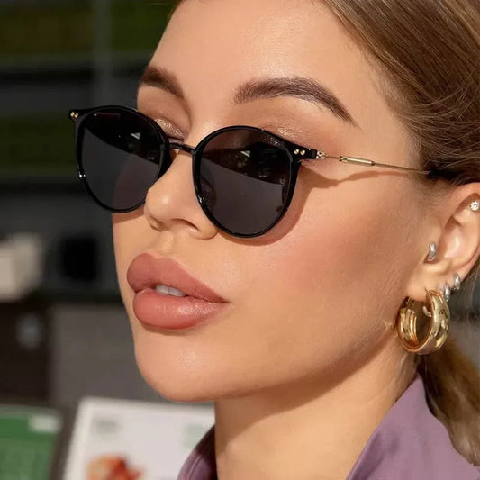 Round Sunglasses Women – Chic Retro Style UV Protection