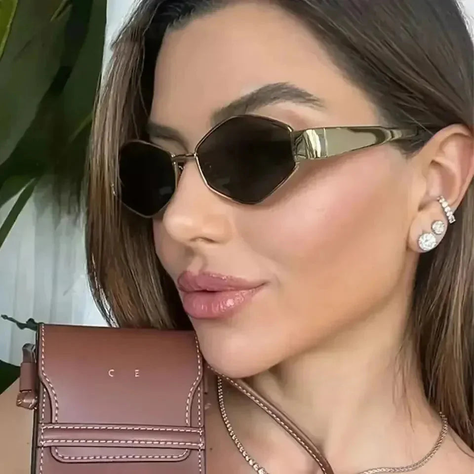 Hexagon Sunglasses Trendy – Stylish UV Protection Eyewear