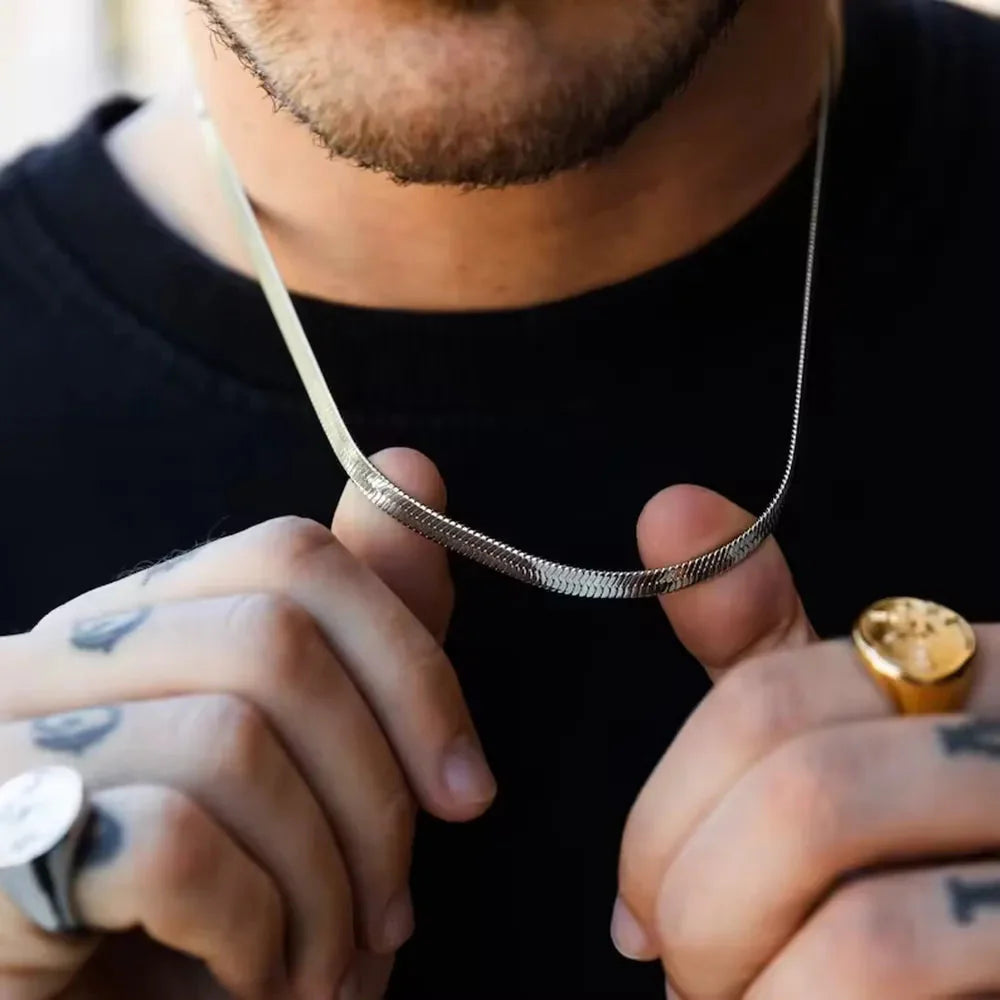 Stainless Steel Hip Hop Necklace – Men's Bling Jewelry for Urban Style