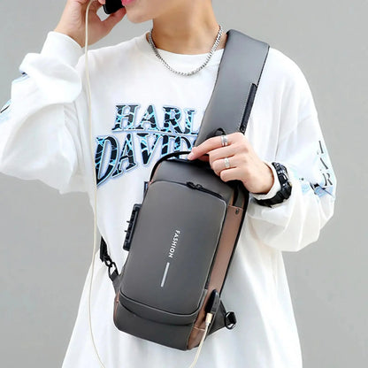 Men's Sling Pack – Anti-Theft Crossbody Bag for Travel
