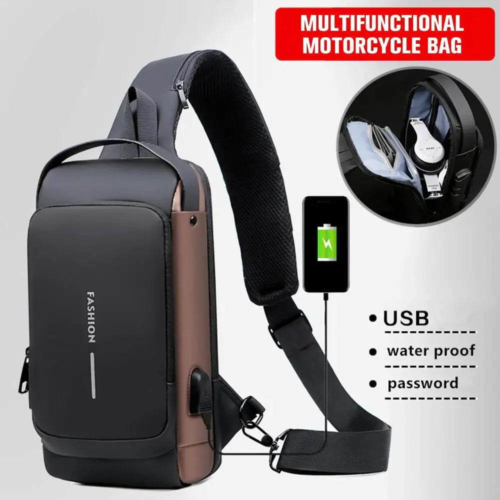 Men's Sling Pack – Anti-Theft Crossbody Bag for Travel