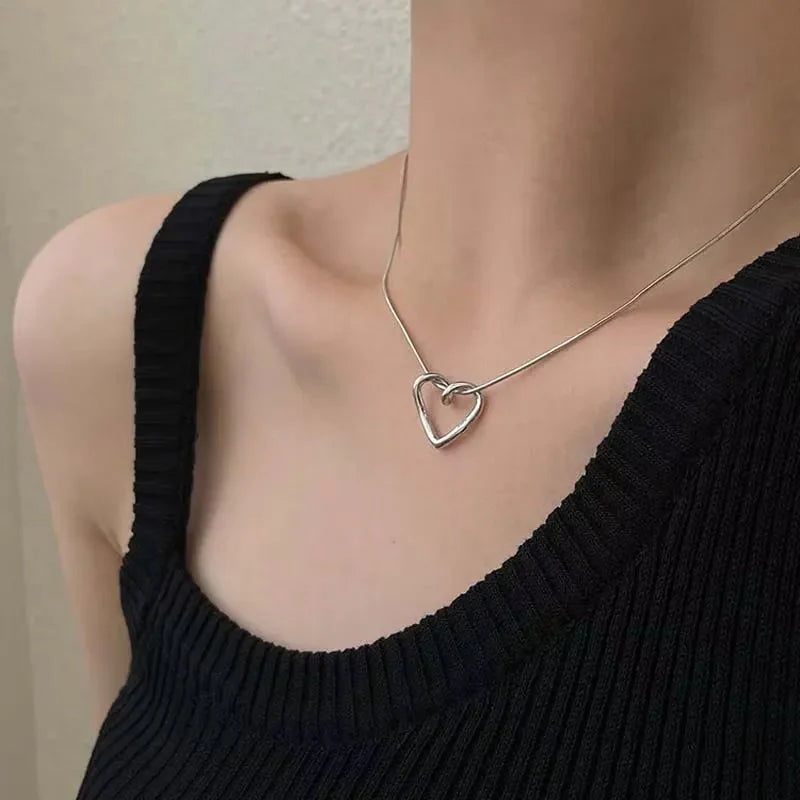 Heart Pendant Necklace – Sterling Silver Love Jewelry for Women