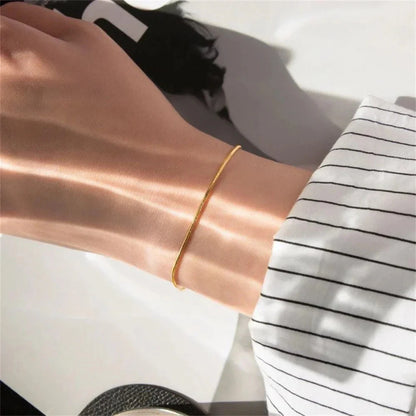 Gold Snake Chain Bracelet – Elegant Jewelry for Women